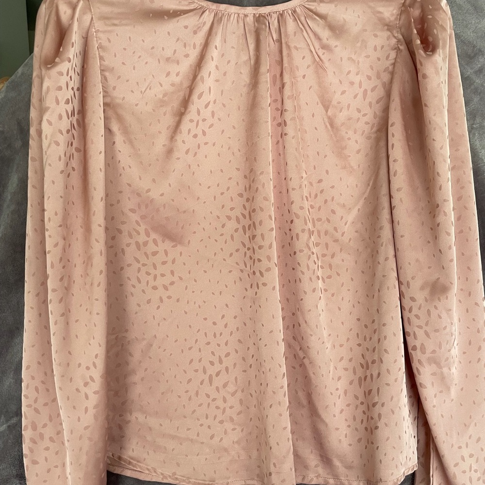 Long sleeve silky blouse